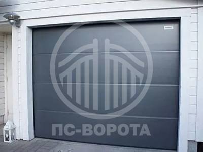 Секционные ворота подъемные из сэндвич панелей L-гофр для гаража